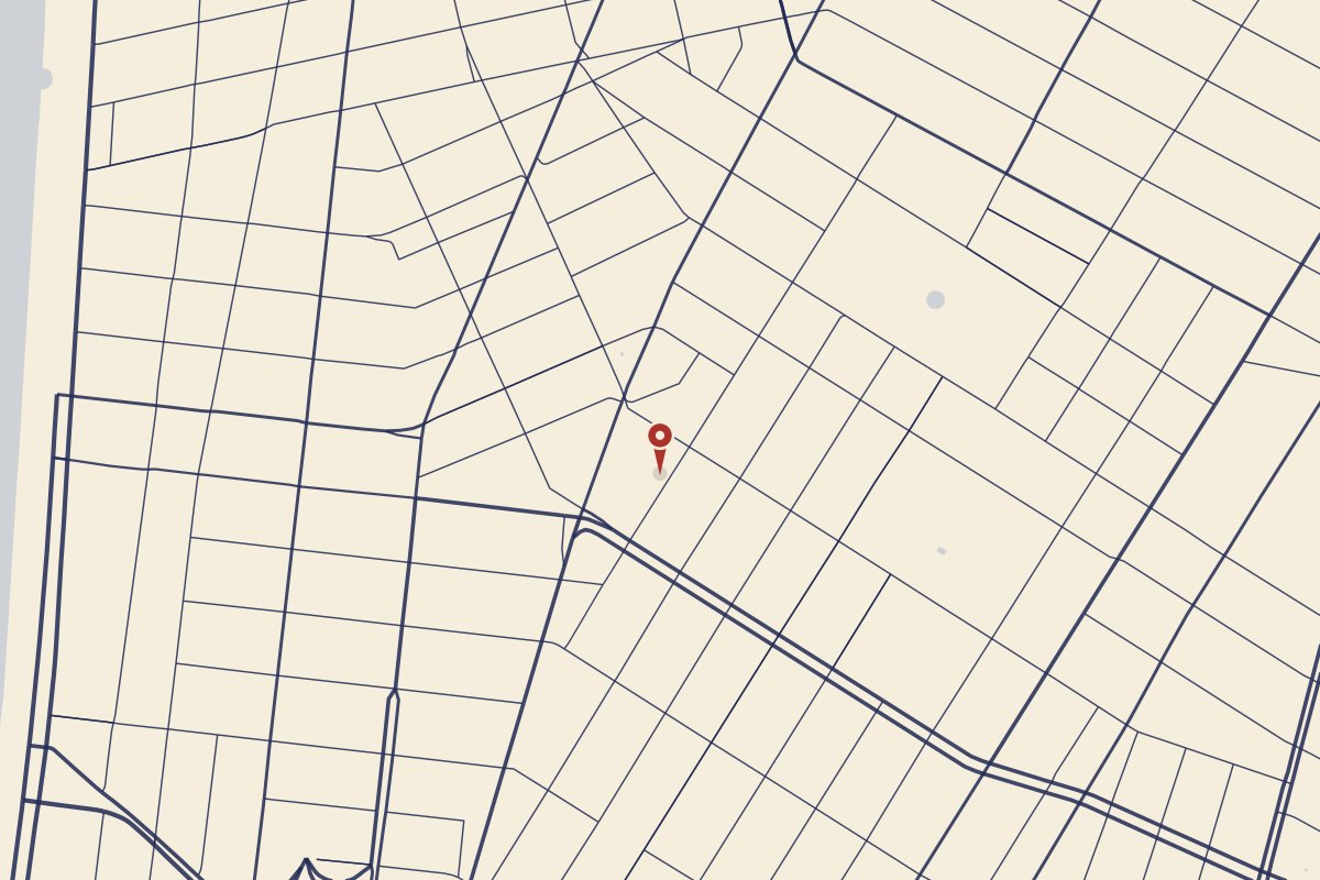 Map of the streets around Masala Times, Greenwich Village